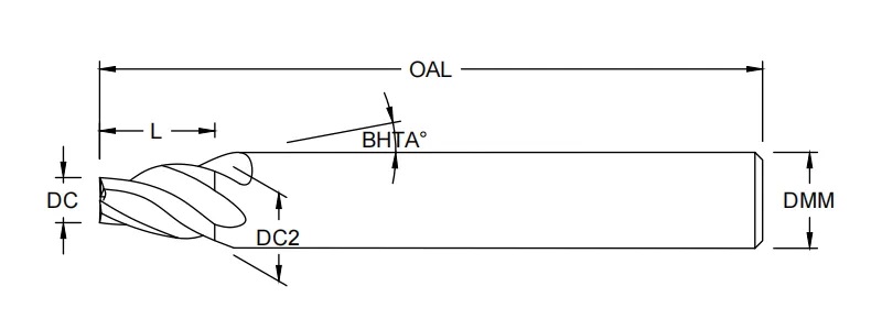 Cylindrical object technical drawing